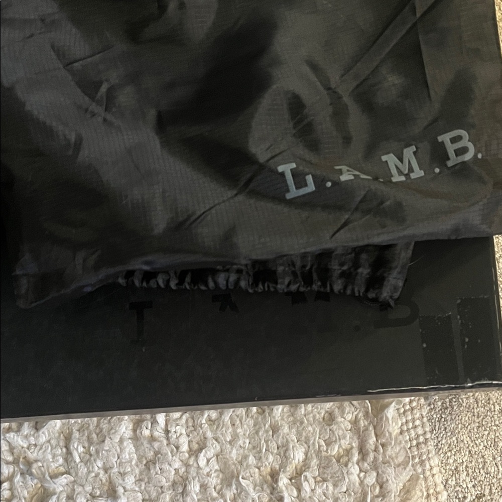 L.A.M.B. Panya Black Knee High Leather Boots - Picture 2 of 10